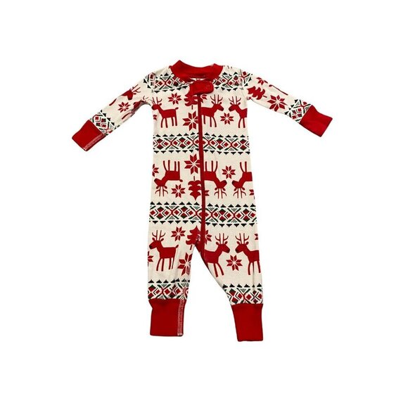 Hanna Andersson Baby Holiday Reindeer Sleeper - Size 3-6 months - Like New! - Picture 1 of 2